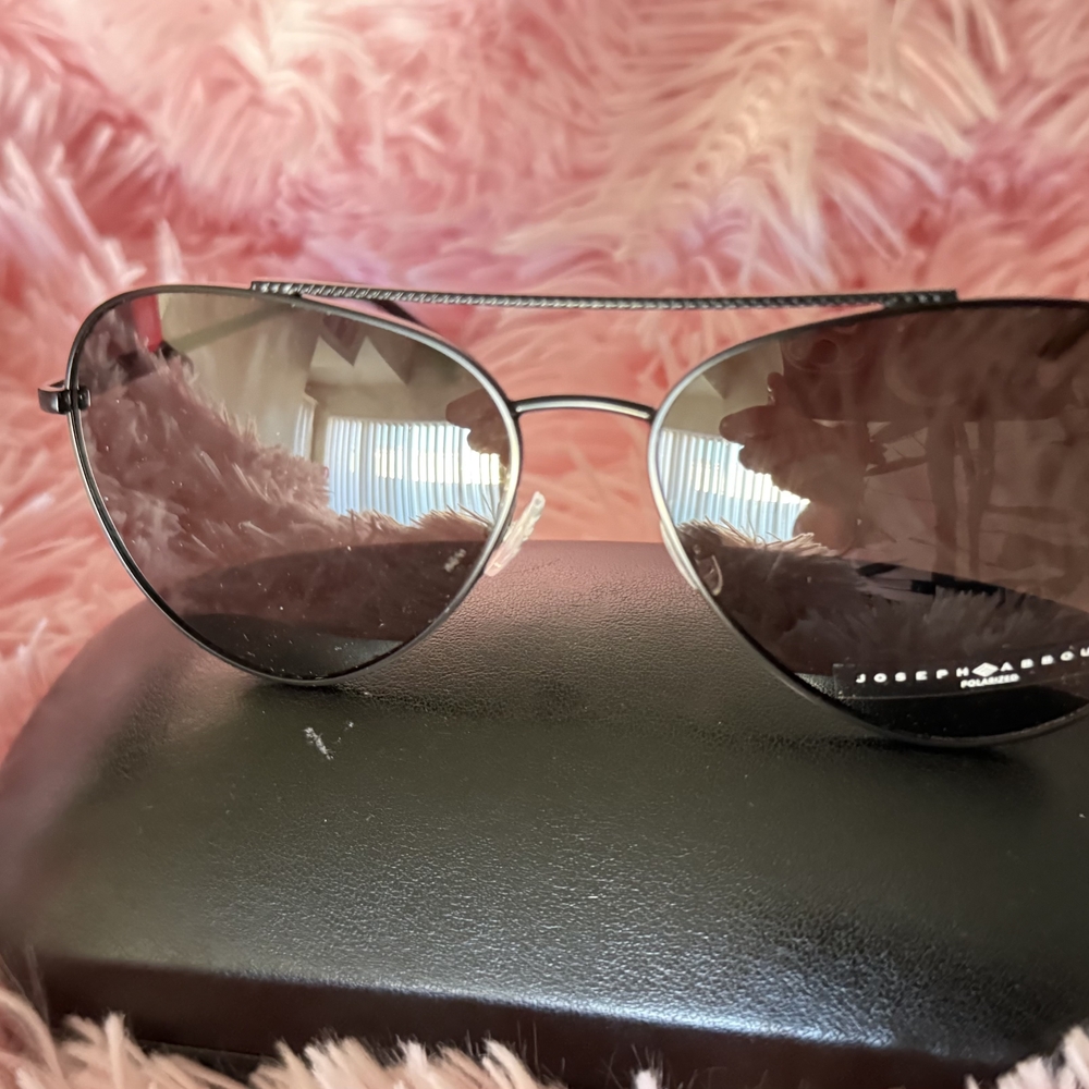 Joseph Abboud Black Aviator Sunglasses